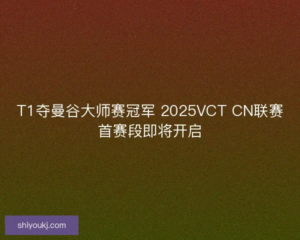 T1夺曼谷大师赛冠军 2025VCT CN联赛首赛段即将开启